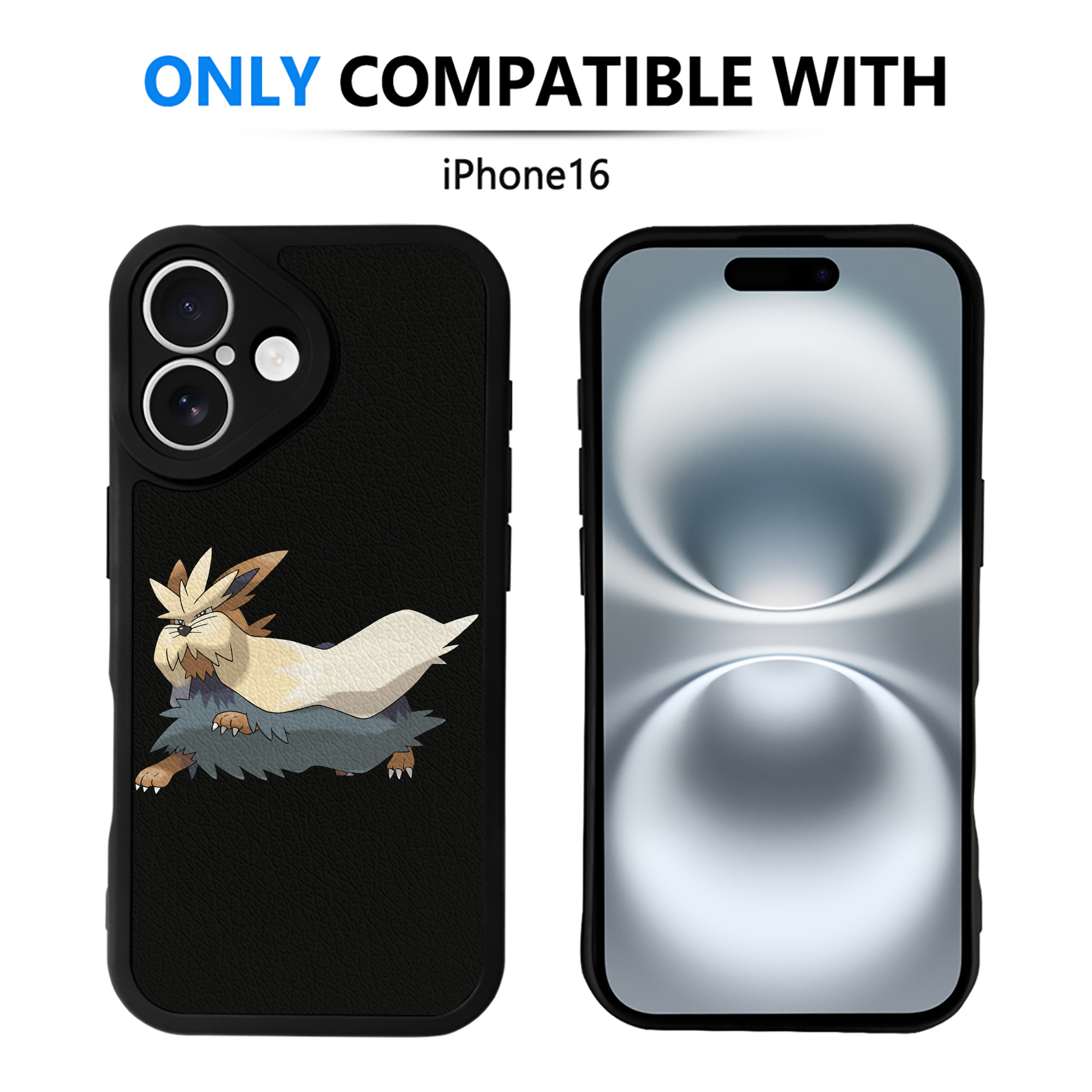 （画像用） ポケットモンスター Pokémon 【iPhone 16シリーズ対応】シリコンスマホケース（レザー調） 材質：シリコン